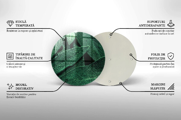 Chopping board glass Plant leaves