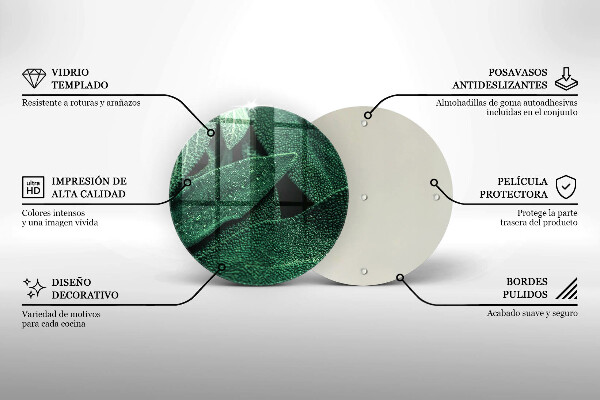 Chopping board glass Plant leaves