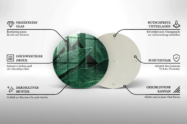 Chopping board glass Plant leaves