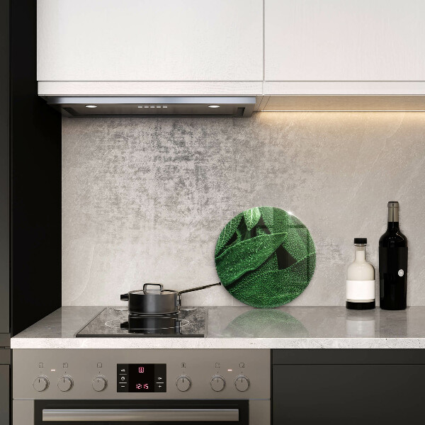 Chopping board glass Plant leaves