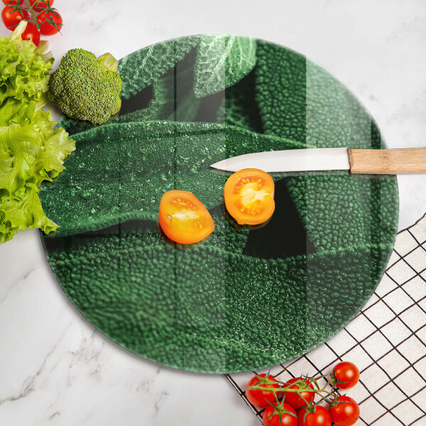 Chopping board glass Plant leaves