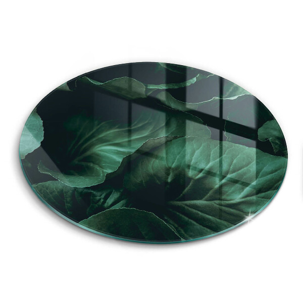 Chopping board glass Wild dark leaves