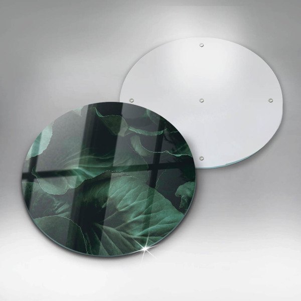Chopping board glass Wild dark leaves