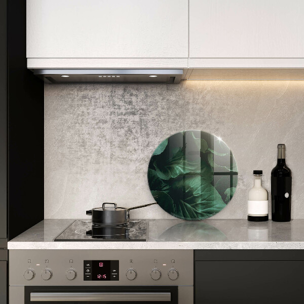 Chopping board glass Wild dark leaves