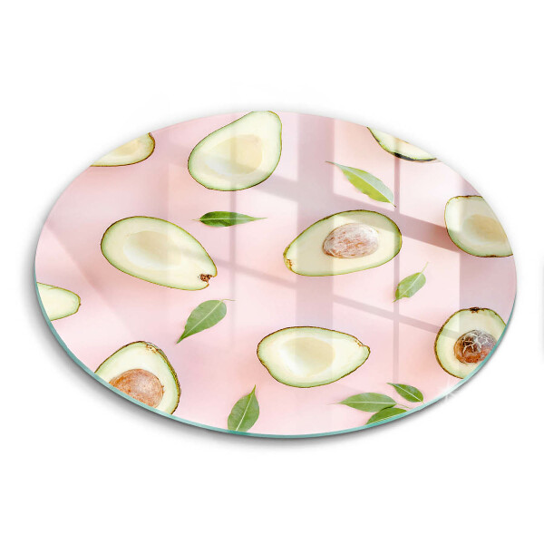 Chopping board glass Avocado pattern