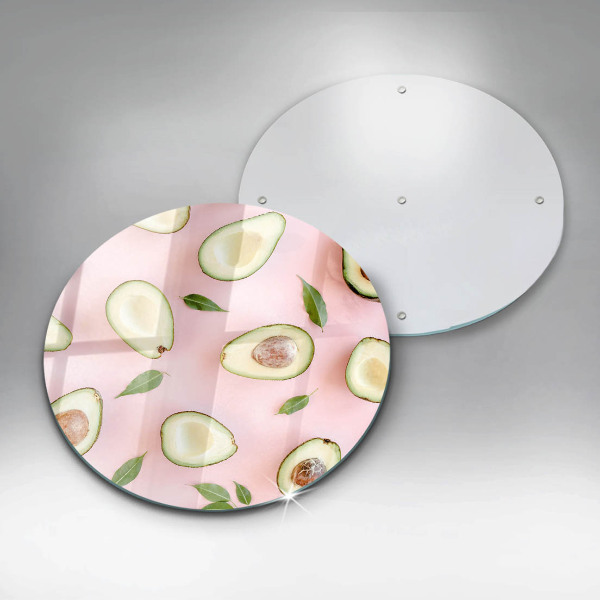Chopping board glass Avocado pattern