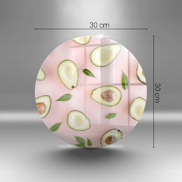Chopping board glass Avocado pattern