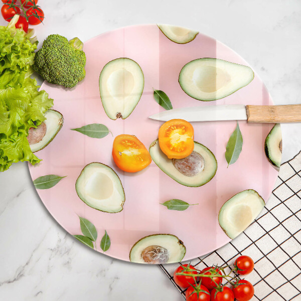 Chopping board glass Avocado pattern