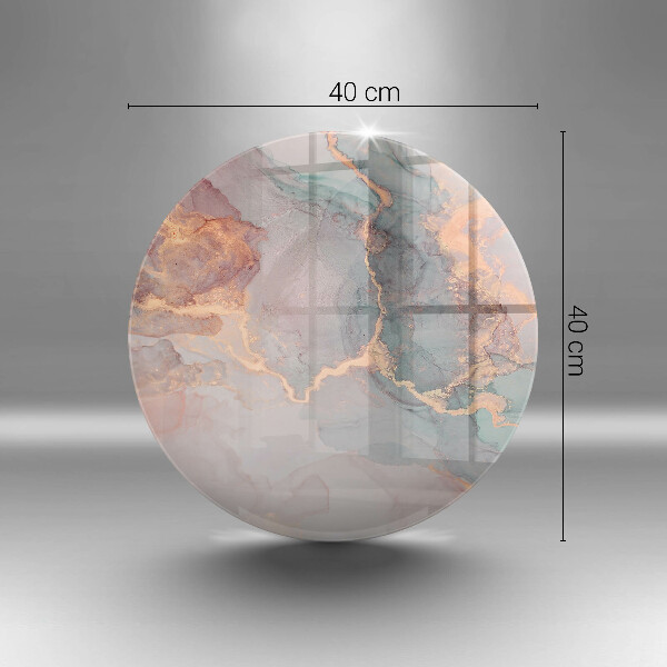 Chopping board glass Marble with gold