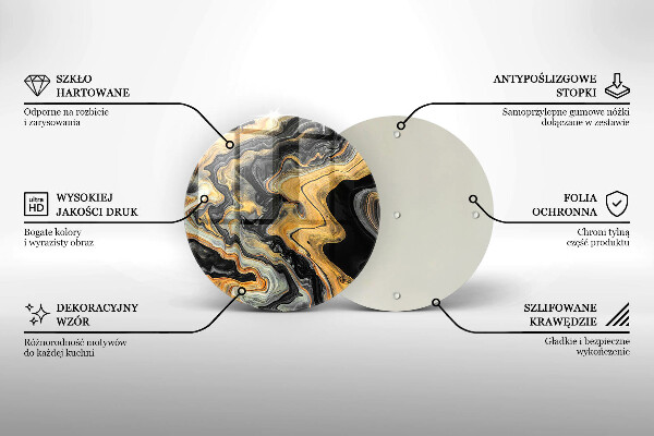 Chopping board glass Abstract structure