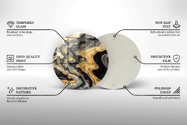Chopping board glass Abstract structure