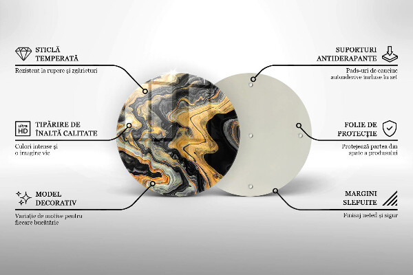 Chopping board glass Abstract structure