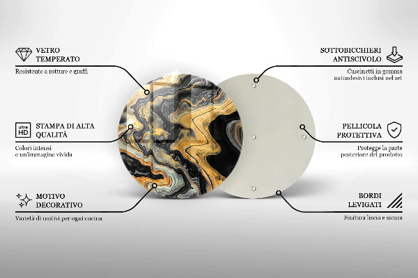 Chopping board glass Abstract structure