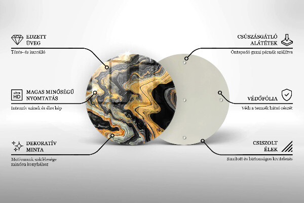 Chopping board glass Abstract structure