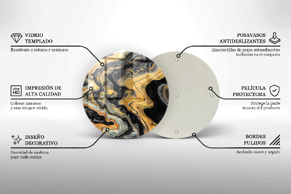 Chopping board glass Abstract structure