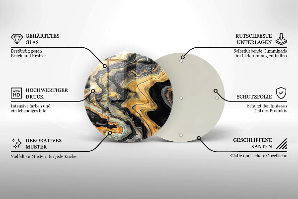 Chopping board glass Abstract structure