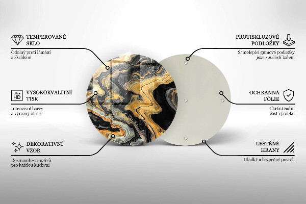 Chopping board glass Abstract structure