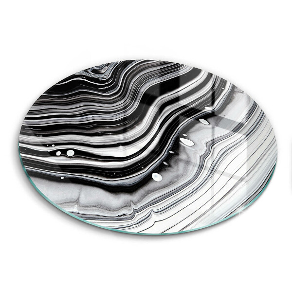 Chopping board glass Ink abstraction