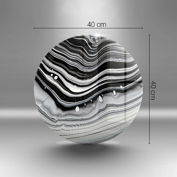 Chopping board glass Ink abstraction