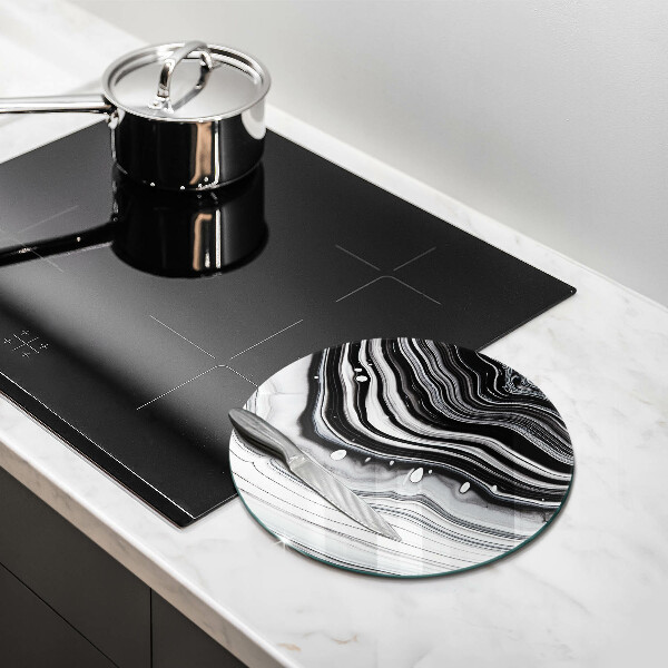 Chopping board glass Ink abstraction