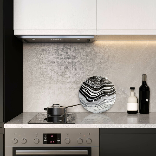 Chopping board glass Ink abstraction