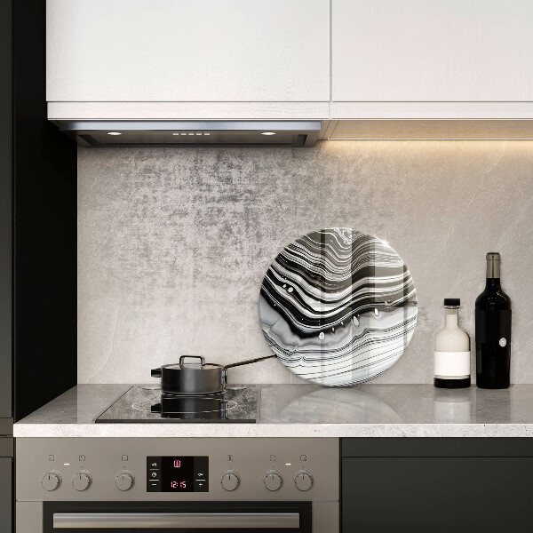 Chopping board glass Ink abstraction