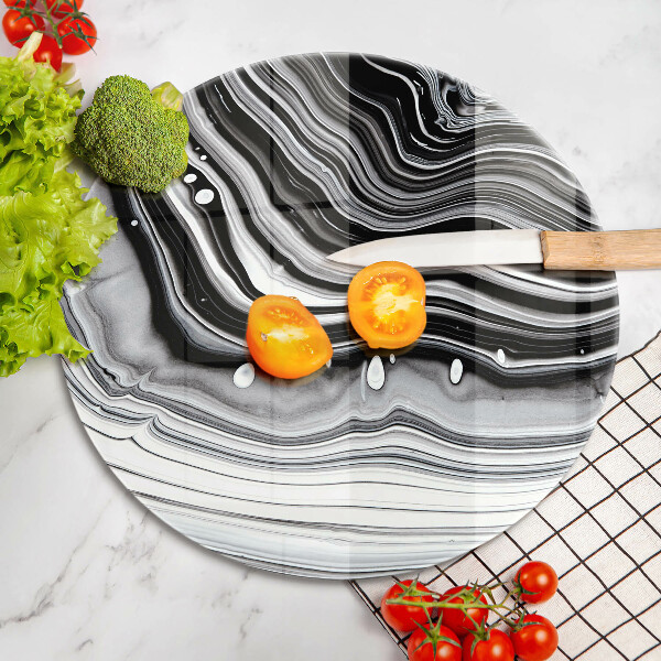 Chopping board glass Ink abstraction