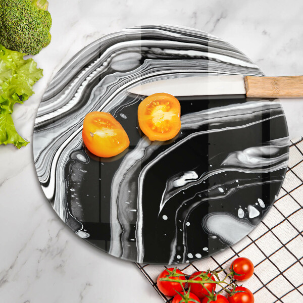 Chopping board glass Ink abstraction
