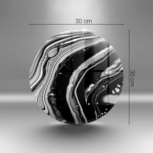 Chopping board glass Ink abstraction