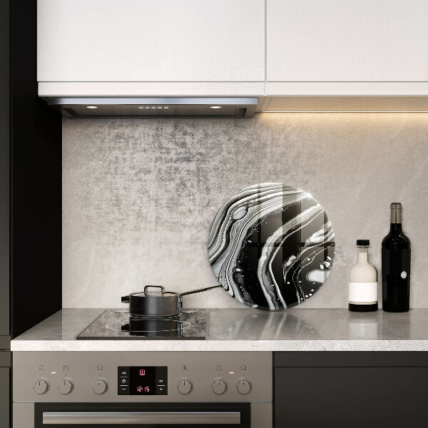 Chopping board glass Ink abstraction