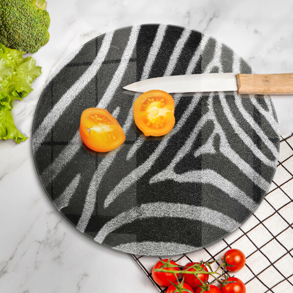 Glass cutting board Zebra stripes