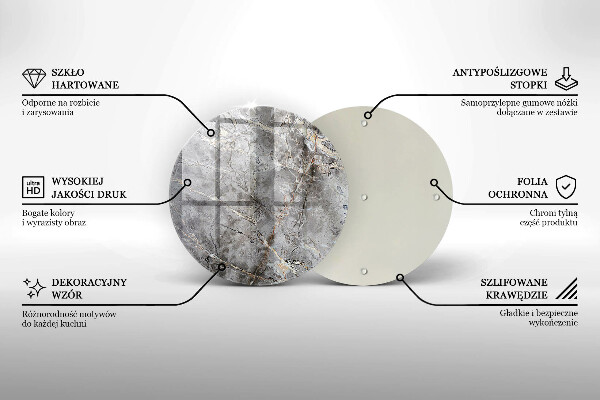 Glass cutting board Stone texture