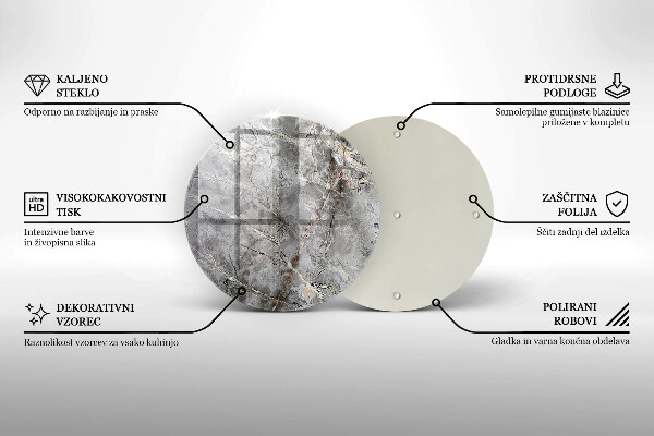 Glass cutting board Stone texture