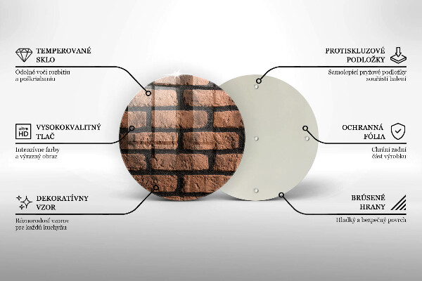 Glass cutting board Brick wall