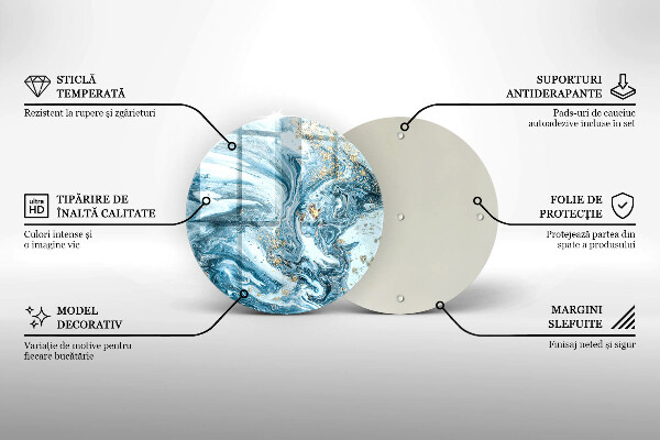 Chopping board Structure with gold