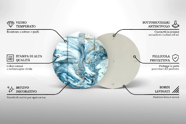 Chopping board Structure with gold
