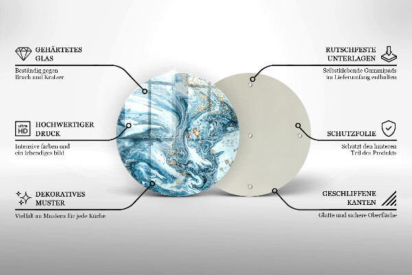 Chopping board Structure with gold