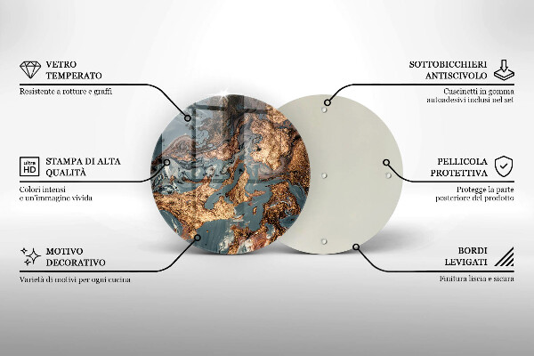 Chopping board Golden Rock structure