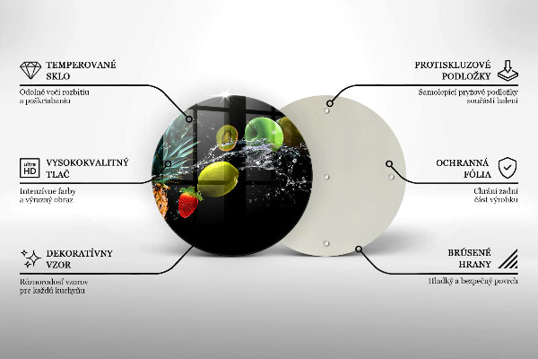 Chopping board Fruits in water