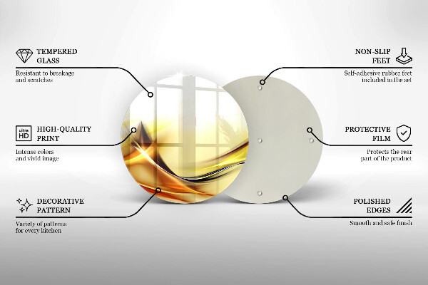 Chopping board glass Abstraction light lines