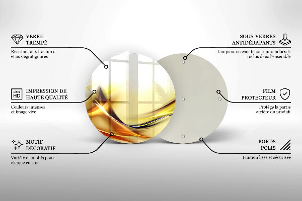 Chopping board glass Abstraction light lines
