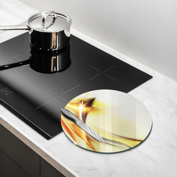 Chopping board glass Abstraction light lines