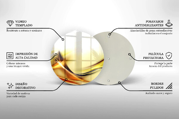 Chopping board glass Abstraction light lines