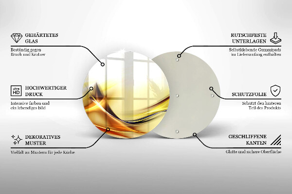 Chopping board glass Abstraction light lines