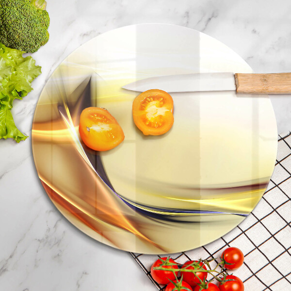 Chopping board glass Abstraction light lines