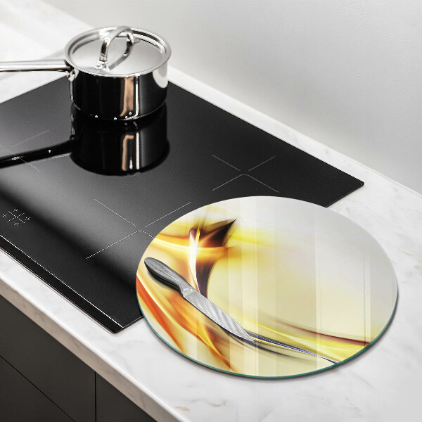 Chopping board glass Abstraction light lines