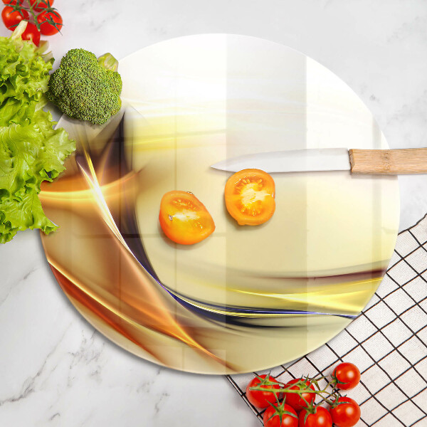 Chopping board glass Abstraction light lines