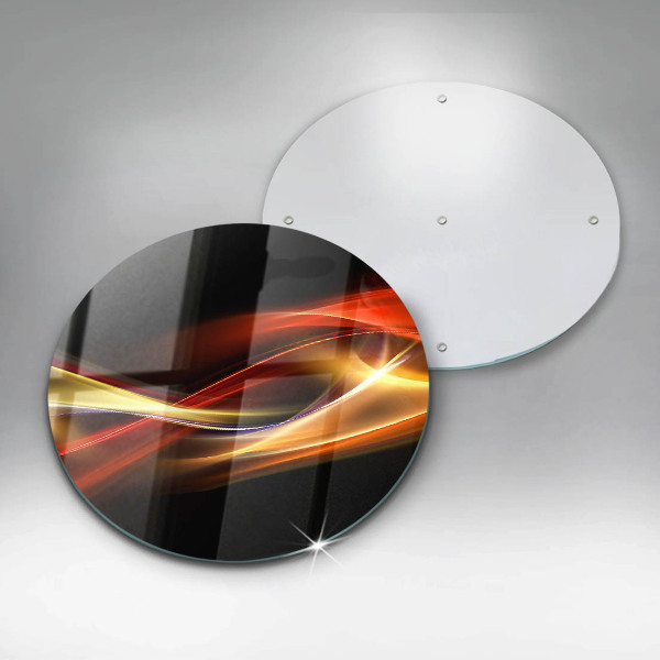 Chopping board glass Abstraction of smoke and light