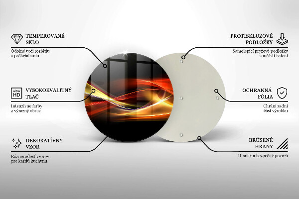 Chopping board glass Abstraction of smoke and light