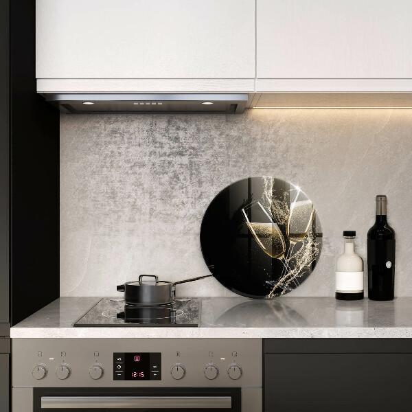 Glass cutting board Champagne glasses